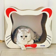Papan Mencakar Kucing Besar Pengasah Cakar Kertas Beralun Tahan Lama Katil Kucing Papan Cakar Kucing