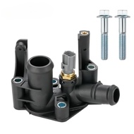 7M5G-8K556-AC Aluminum Engine Coolant Thermostat Housing Assembly for Ford Fiesta 2011-2019, Focus, 