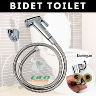 Jet Shower Bidet Spray toilet Bidet+metal CHROME Hose L82