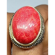 Marjan Red Coral Ring, Natural