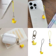 EC Charming Yellow Duck Mobile Accessory Lightweight Resin Craft Keychain Ornament