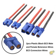 WXDX.TH 2pcs EC5 Connection Wires, Plastic Black Extension Wires,  6 Styles EC5 Male and Female EC5 