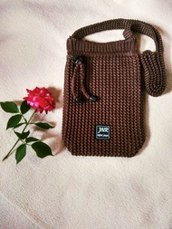 tas hp rajut tas selempang wanita tas serut tub