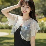 BOLERO CROP MESH SEQUIN EMBROIDERED