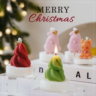 Ins Christmas Soy Wax Mini Tree Elk Gift with Hand Decoration Fragrance Aromatherapy Gyraulus Candle Cup