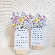 2024 CALENDAR BLOOMY FLOWERS/CALENDAR 2024 AESTHETIC/DESK CALENDAR/DESK CALENDAR BY ALOIS.CO