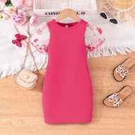 [Selangor Fast Delivery] Baju Kanak-Kanak Perempuan 3-7 Tahun Kids Girls Dress Tulle Short Sleeve Fl