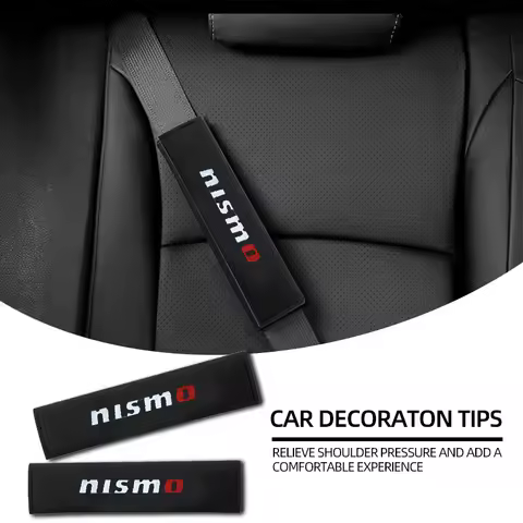 2Pcs Car Seat Belt Shoulder Pad Protective Cover Car Accessories For Nismo Nissan Almera Tiida Juke 