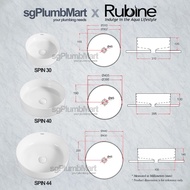 Rubine x sgPlumbMart SPIN 30 SPIN 40 SPIN 44 Countertop Ceramic Round Basin Toilet Bathroom Basin Ta
