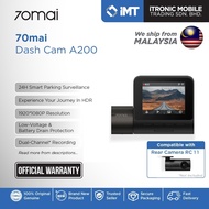 70mai Dash Cam A200 with RC11 (Type C) Rear Camera | 130º FOV | 2" Display Car HDR | Time-Lapse Reco