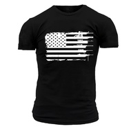 2nd Amendment Shirts Men - Mens Patriotic Shirts with Guns American Flag Tshirt