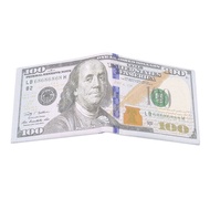 Practical USD Dollar Wallet For Boys Men PU Leather Money Clip Novelty Gift Teens Student Purse Male