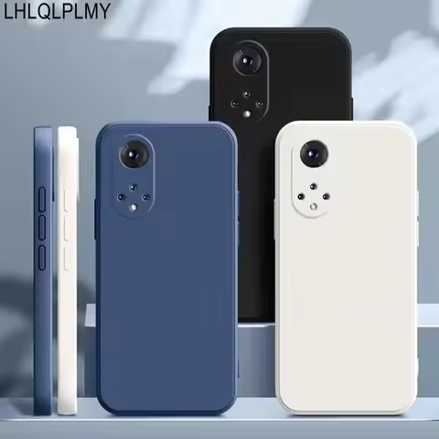 Square Liquid Silicone Soft Case For Huawei Nova 9 SE 8 3 8i 3i 7i P20 P30 P40 Lite Pro P Smart 2021