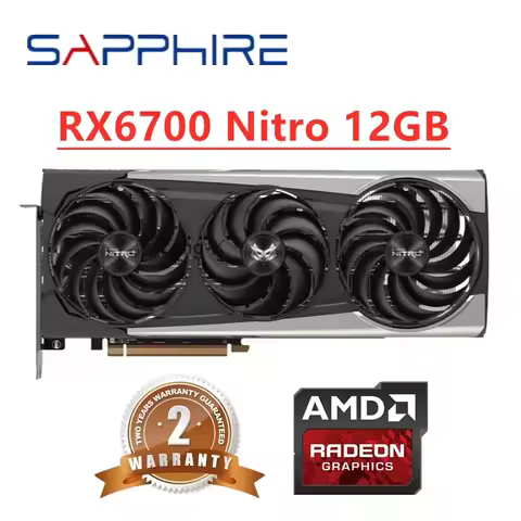 GPU Sapphire RX 6700 XT 6700XT RX6700 Nitro 12GB Video Card AMD Radeon RX6700XT Graphics Cards Deskt
