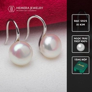 925 silver flat freshwater pearl earrings HMR87 - Hemera Jewelry