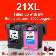 hp 21 hp 22 ink hp 21xl hp 22xl black hp21xl hp22xl refillable ink cartridge Compatible for F2235 D1