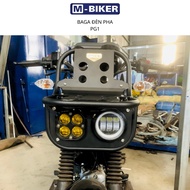 Front bag pg1.front baga mounted on headlight pg1.baga mounted on genuine mbiker led headlight.