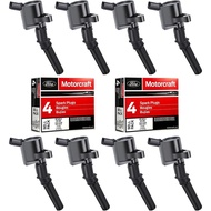 MAS Set of 8 Ignition Coil DG508 and Motorcraft Spark Plug SP493 compatible with Ford Lincoln Mercur