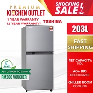 Toshiba 203L 2 Door Refrigerator Fridge GR-B22MP(SS) Peti Sejuk | Peti Ais | 冰箱 | 冰橱