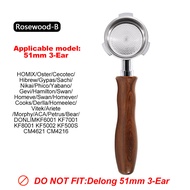 51mm 3 ears Bottomless Coffee Portafilter For Homix H11 Oster Cecotec Hibrew Espresso Machine Stainl