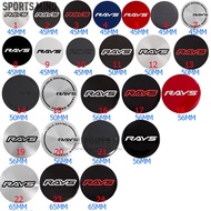 NEW 4PCS/LOT 45MM 50MM 56MM 65MM RAYS Car Wheel Center Hub Cap Sticker Car Badge Emblem sticker Deca