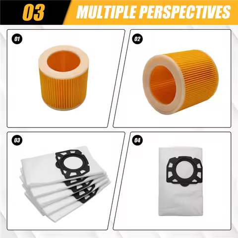 FSLH Vacuum Cleaner Bags Filter Suitable For Karcher KFI 357 KFI357 KA 40 Replacement Bag For Karche