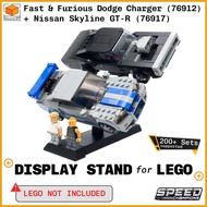 Display Stand for Lego Fast & Furious Dodge Charger (76912) + Nissan Skyline GT-R (76917)
