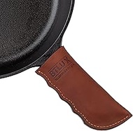 Nyota Cast Iron Pan Handle Covers, Cast Iron Handle Cover for Skillets, Pans and Pots - Handmade Thick Leather Hot Handle Holders with Life Time Warranty – Brown