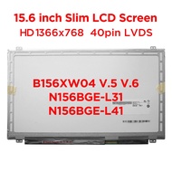 15.6" Slim Laptop LCD Screen B156XW04 V.5 V5 B156XW04 V.6 LTN156AT20 LTN156AT30 N156BGE-L31 N156BGE-
