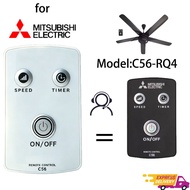 for Mitsubishi c56 Inch Remote Control Ceiling Fan Kipas Siling C56-RQ5 C56-RQ4