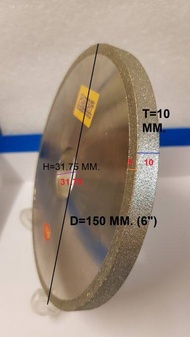 หินเพชรชุป ขนาด 6นิ้ว  1A1 Diamond Wheel 6 inch  หินเพชรลับมีดกลึง หินเพชรลับคมฟันใบเลื่อย หินเจียรกรอบพระ หินเจียรพลอย หินเพชรทำร่องหัวใจ