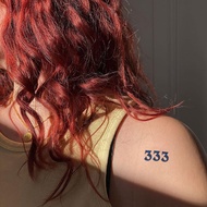GATTOO Mini Number 333 Finger Arm Small Pattern Waterproof Non-Reflective Tattoo Sticker