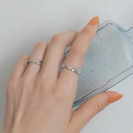 Mobius Silver Ring Minimalist Female Knotted Open Simple Art European American Texture Versatile Jew