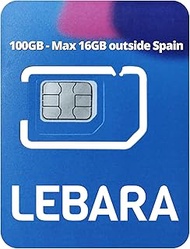 [UK/Europe] Lebara 27 Days | 50GB/100GB/150GB/170GB Data + 500-2000 mins Calls | Local Spain SIM Card | No Registration Required (100GB-16GB EU +Calls)
