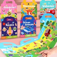 Waterproof 3D Sticker book Educational Toy Reusable Sticker/ children's Sticker book Sticker 3D