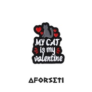 Enamel PIN "MY CAT IS VALENTINE" BROOCH PIN/BROOCH/COUPLE PIN/AESTHETIC PIN/Cute PIN/BUTTON PIN/BAND