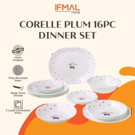 (Ready Stock) Corelle Plum 16pc Dinnerware Set | Deluxe Dinner Serve Set Corelle Dinner Set