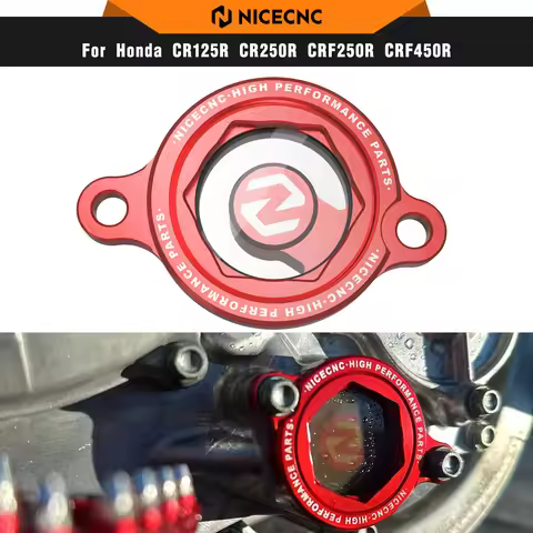 Honda NICECNC CRF450R Cap NICECNC Transparent Engine Oil Filter Cover Cap For Honda CRF250R CRF250RX
