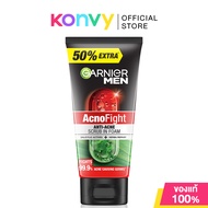 Garnier Men Acnofight Anti-Acne Scrub in Foam 150ml การ์นิเย่ โฟมล้างหน้าสำหรับผู้ชาย