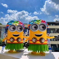 Universal Studios Minions popcorn bucket, straw skirt Minions popcorn bucket, beach Minions snack bo