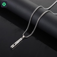 1F Outdoor Emergency Whistle Pendant Necklace Unisex Simple Silver Color Sweater Necklace For Women 