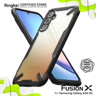 RINGKE® FUSION X Samsung Galaxy A34 5G Clear Hard Back Heavy Duty Shockproof Advanced Protective TPU