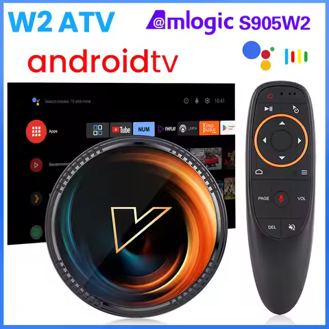 VONTAR W2 ATV androidtv 11.0 Smart TV Box Amlogic S905W2 Google Voice Input 8K Video 4K@60fps AV1 Du