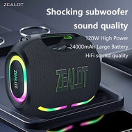 2025 New Zealot ZE01 120W Bluetooth Wireless Speaker With Carry Handle, TWS Dual Pairing, Fast Charg