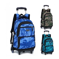 High 6-Wheel Trolley School Bag – Rolling Backpack for Kids, Travel & School