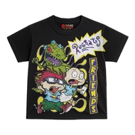 RUGR4TTTT$SSSS FRI3NDS CARTOON FILM TSHIRT OVERSIZE UNISEX BLACK - TFIKS