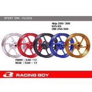 RCB RACING BOY Forged Rim FG506 Yamaha R25 3.5/5.0*17 6 Spoke 6 Kaki Orange Red Blue Gold Silver