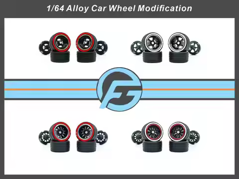 FANSGUY 1Set 10.8mm 1/64 Alloy Car Wheel RWSSC-SRN Serie for Hot Wheel