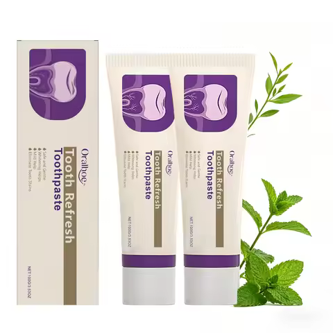 Tooth Refresh Whitening Minty Toothpaste Natural Oral Care with Enamel Repair, Removes Coffee, Wine 