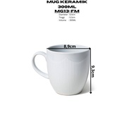 300ML Ceramic Mug (1PCS) White By Indo Ceramic Coffee Glass Multipurpose Drinking Glass Quality /MG1